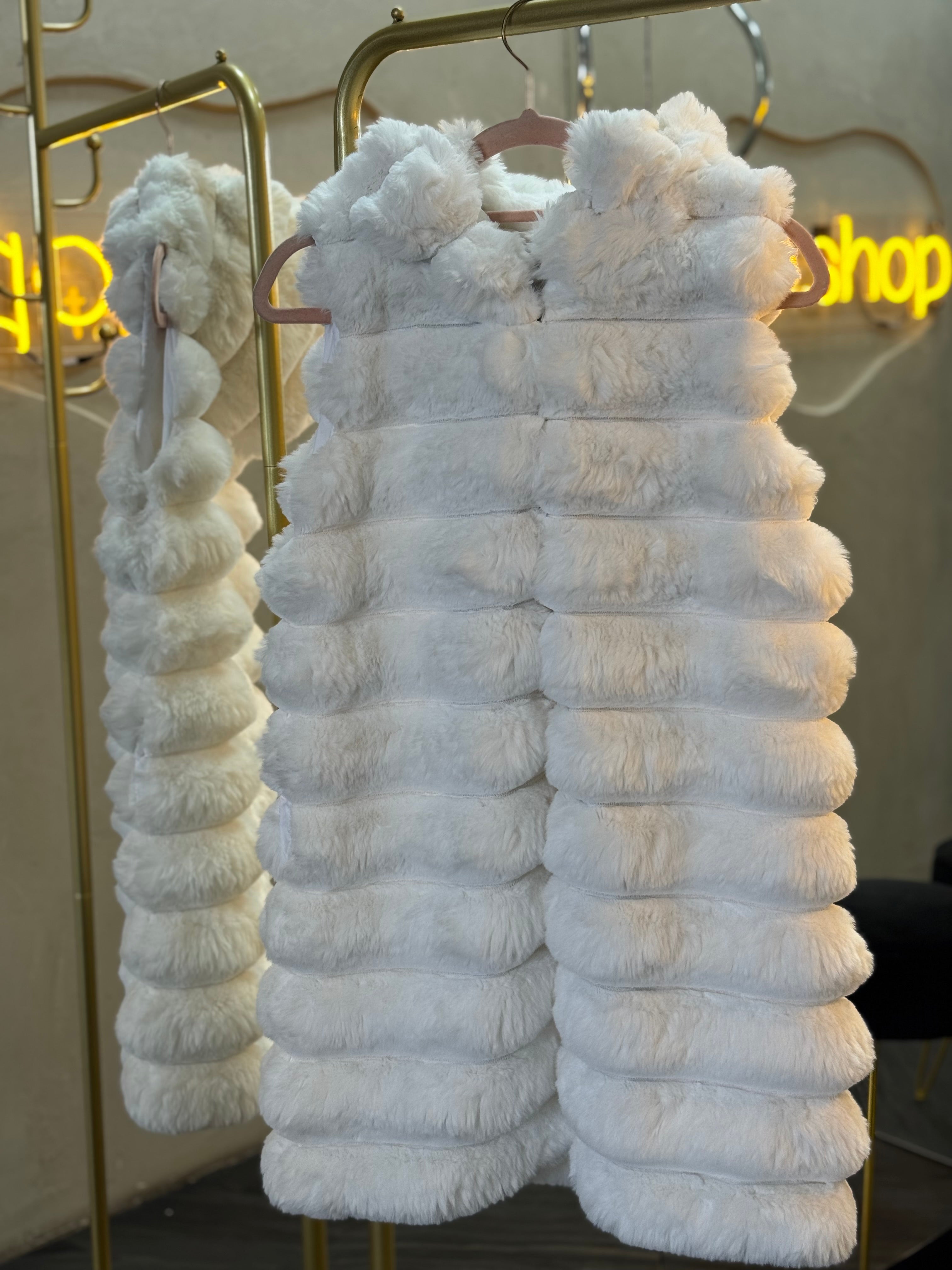 Chaleco peluche blanco